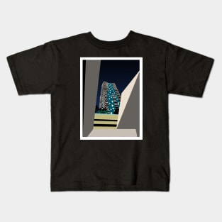 Vaporwave Building Kids T-Shirt